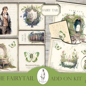 Fairy tail junk journal digital kit fairy tail magic fairy tail castle fairy tail garden scrapbooking fairy tail ephemera printable pages