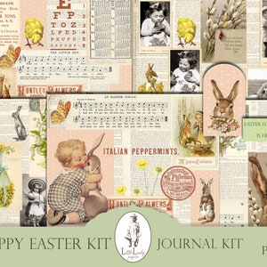 Easter junk journal digital easter spring junk journal easter crafting easter ephemera easter journaling easter digital kit  scrapbooking