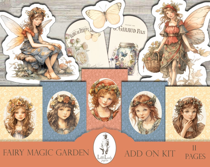 Fairy Garden Junk Journal Pages, Ephemera Set (digital Download) - Etsy