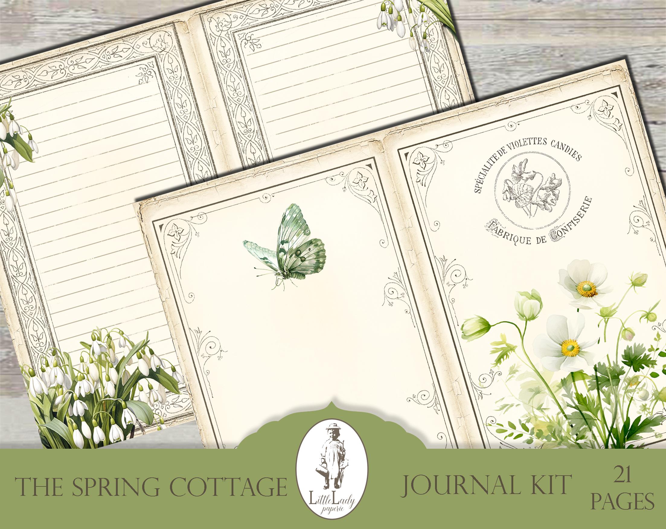 Spring Cottage Junk Journal Kit, Floral Ephemera (digital Download) - Etsy