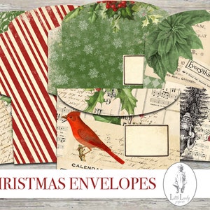 Weihnachten Junk Journal, Junk Journal Kit Digital Junk Journal Junk Journaling Digitale Briefumschläge Winter Junk Journal Printable Papers Layered