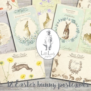 Pasqua giornale spazzatura coniglio coniglio digitale pasqua cartolina primavera ephemera coniglio scrapbooking carta crafting stampabile carta estere