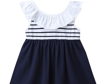 Navy Stripe Dress - Etsy