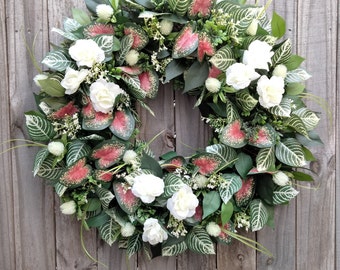 Everyday Wreath, Greenery Wreath, Spring Wreath, Front Door Hanger, Summer Door Wreath, Large  Door Wreath, Large Wreath