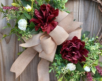 Peony Wreath, Red Peony Wreath, Everyday Door Wreath, Spring Wreath, Front Door Wreath, Easter Wreath, Mothers Day Wreath