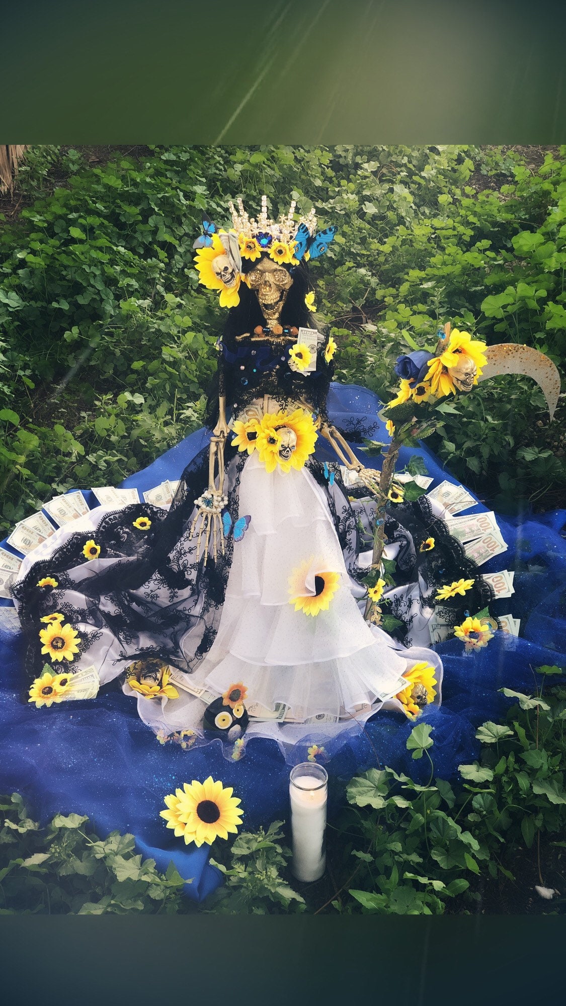 Custom Santa Muerte La Blanca girasol - Etsy Custom Santa Muerte La Blanca girasol - Etsy