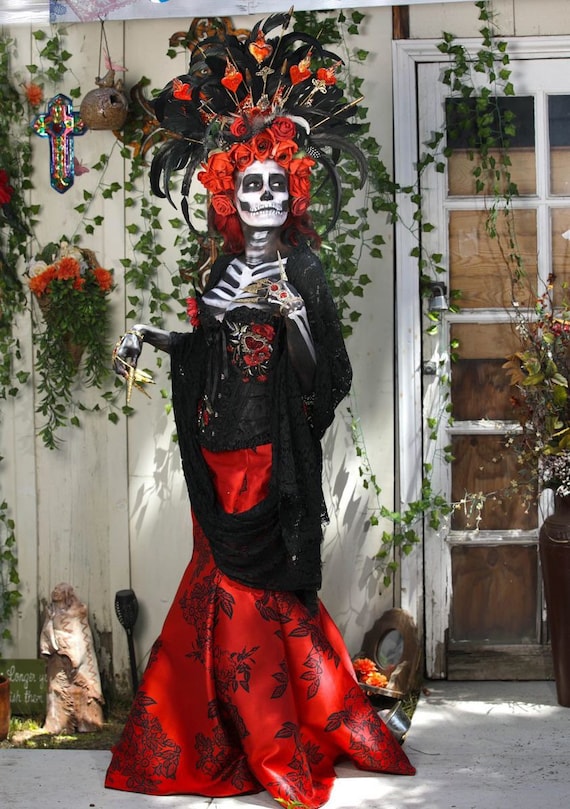 Made to Order Dia De Los Muertos bittersweet Sacred Heart Headdress ONLY  Does Not Include Dress Free Shipping -  Norway