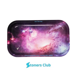 Astro Rolling Tray di Stoners Club / Metallo / Medio (27cm x 16cm) (Galaxy)