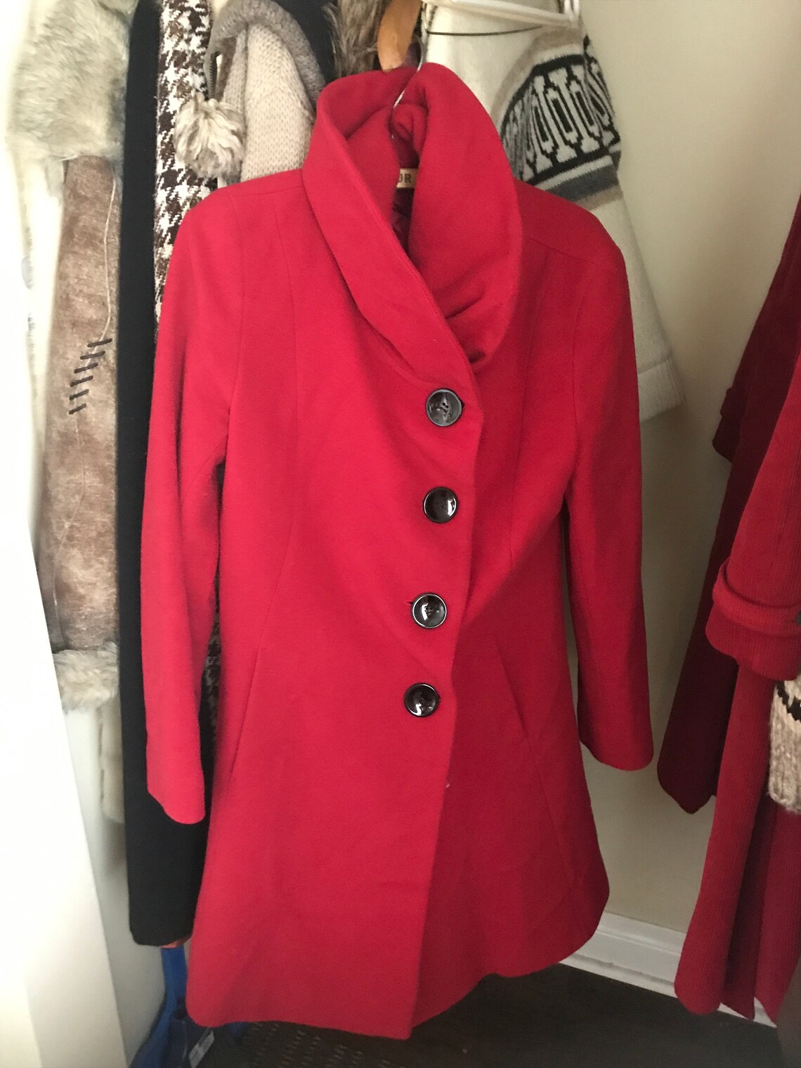 Vintage Red Holt Renfrew Coat Etsy