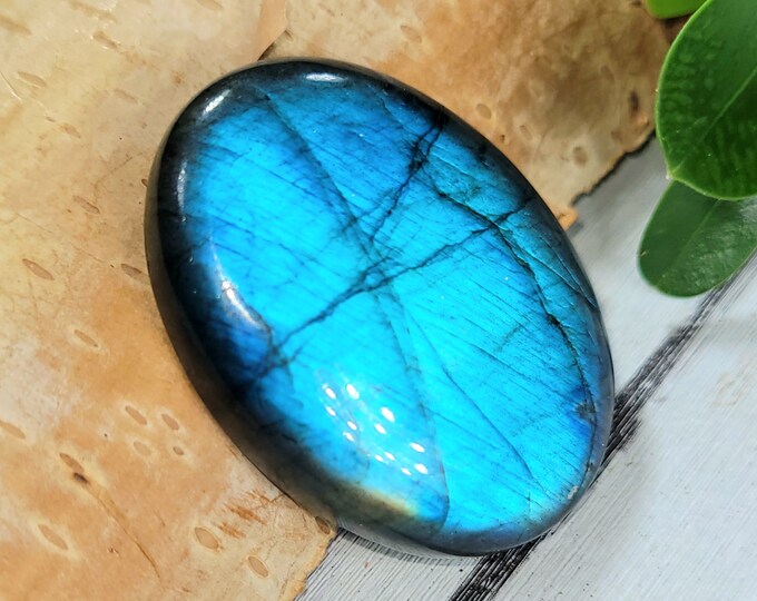 Blue Flash Labradorite Cabochon, Labradorite Oval Cabochon 45ct, Labradorite Cabochon,  Wire Wrapping, Weaving, Pendant, Collector DR29