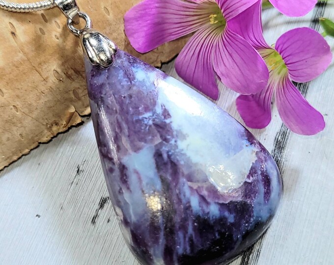Kammererite Pendant, Kammererite Sterling Silver Pendant, Handmade Pendant, Gift for Her, Statement Pendant,  FA35