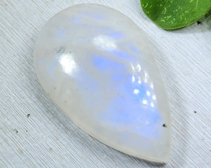 Rainbow Moonstone Cabochon, Moonstone Cabochon, Wire wrapping, Jewelry Making, Pear Cabochon Moonstone, FL02