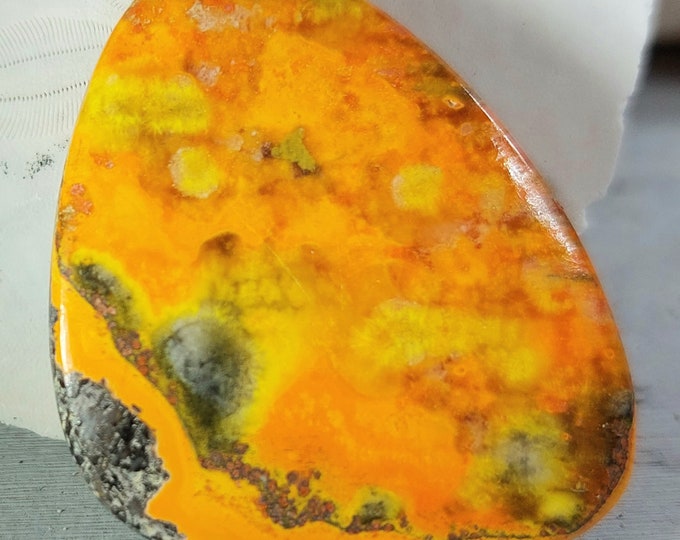 Bumblebee Jasper Cabochon, Eclipse Jasper Cabochon, Free Form Shaped Jasper Cabochon, Wire Wrapping, Weaving, Use for Pendant, GB26