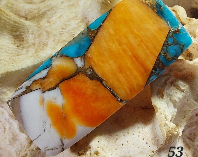 Spiny Oyster Turquoise Landscape Cabochon, Spiny Oyster Turquoise, GA53