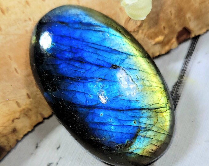 Blue Flash Labradorite Cabochon,Labradorite Oval Cabochon 65ct, Labradorite Cabochon,  Wire Wrapping, Weaving, Pendant, Collector DM41