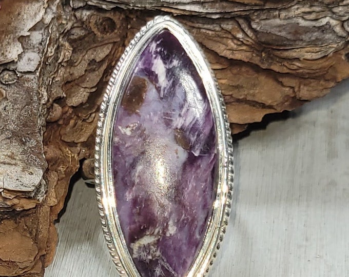 Rare Kammereite Ring, Kammerite Sterling silver ring, Boho Ring, Natural Stone  Ring, Statement Ring,  .925 Sterling Silver Ring  Size  8