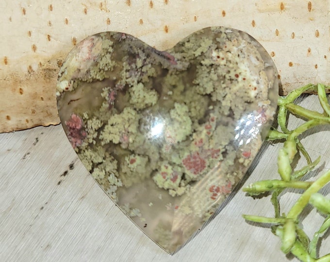 Moss Agate Cabochon, Scenic Moss Agate cabochon, Moss Agate Cabs, Moss Agate Scenic Cabochons, Green and Red Moss Agate Cabochons HA27