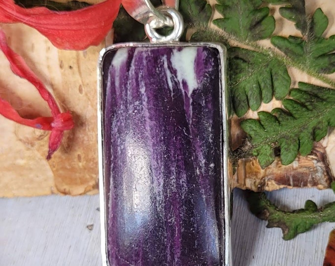 Natural Rare AAA High Grade Kammererite .925 Sterling Silver Pendant 1 3/8" x 1" 8 Grams CW23