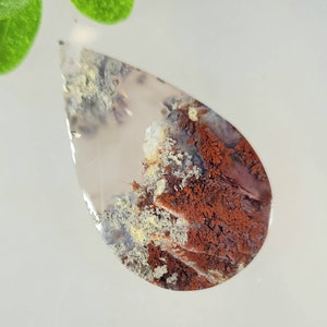 Moss Agate Cabochon, Scenic Moss Agate cabochon, Moss Agate Cabs, Moss Agate Scenic Cabochons, Green and Red Moss Agate Cabochons FL50