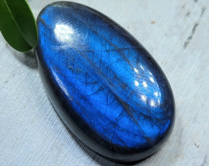 Natural Premium Grade Multi Flash Labradorite Oval Cabochons 65ct 1 Stone Wire Wrapping, Weaving, Pendant or Ring BA15