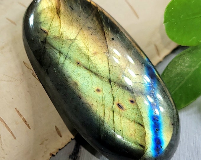Natural Top Grade Multi-Flash Labradorite Oval Cabochon 50ct 10 Grams 40mm x 19mm Wire Wrapping, Weaving or Pendant, Collector CK31