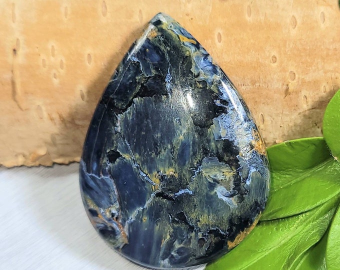 Pietersite Pear Cabochon, High Quality Pietersite Pear Cabochon, 27.50ct, Wire Wrapping, Weaving, Pendant, Gift for Her, FA40