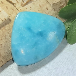 Natural Best Grade Hemimorphite Pear Cabochon 45ct 9 Grams 28mm x 34mm Wire Wrapping, Weaving or Pendant, Collector AJ20