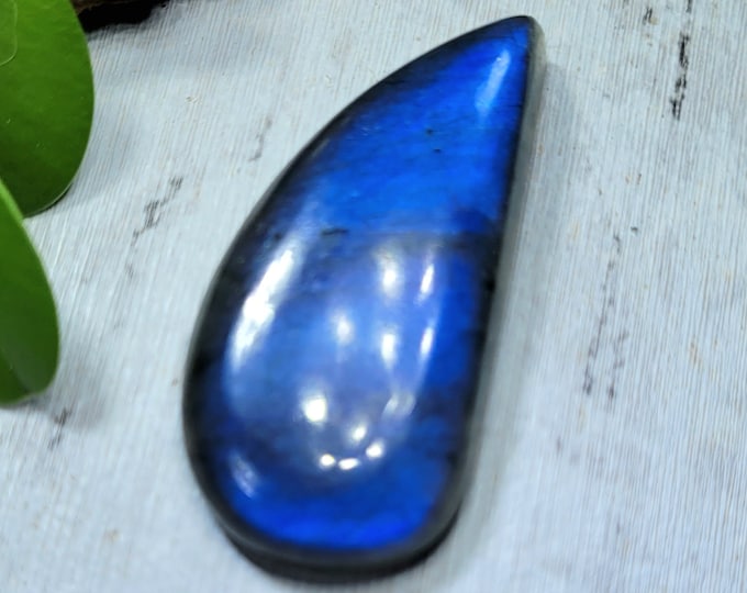 Natural Premium Grade Multi Flash Labradorite Oval Cabochon 41.50ct 1 Stone Wire Wrapping, Weaving, Pendant or Ring BA16