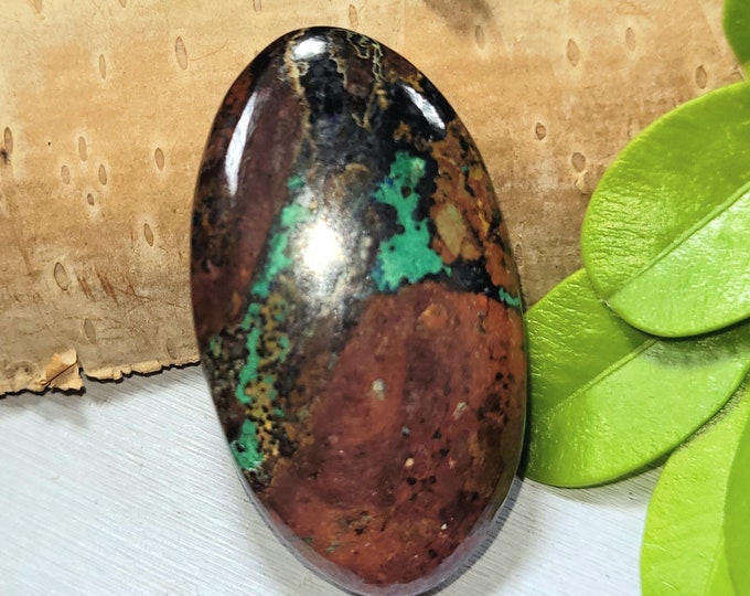Zarinite Oval Cabochon, Rare Zarinite Oval Cabochon, Premium Grade Zarinite 39ct Oval Cabochon, Wire Wrapping, Pendant, Gift for Her, DU32