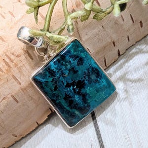 Shattuckite Pendant, Shattuckite Sterling Silver Pendant, Handmade Shattuckite Pendant, Statement Pendant, AAA Grade Shattuckite, HS09, Gift