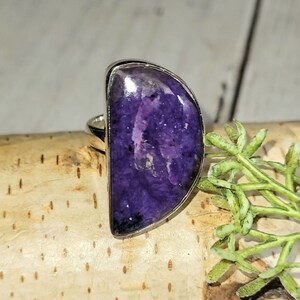 Charoite Ring, Sterling Silver Charoite Ring Size 7, Handmade Charoite Ring, Charoite Statement Ring, Gift for Her, AAA Charoite Ring, HJ