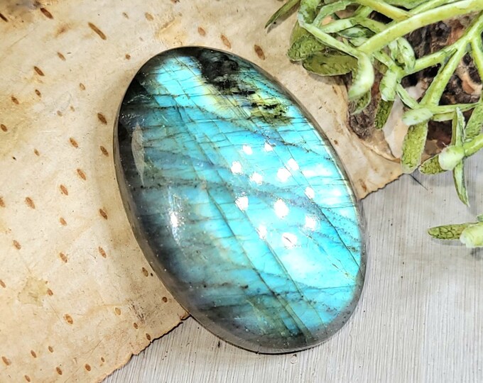 Blue Flash Labradorite Cabochon, Labradorite Oval Cabochon 37.50ct, Labradorite Cabochon,  Wire Wrapping, Weaving, Pendant, HK15