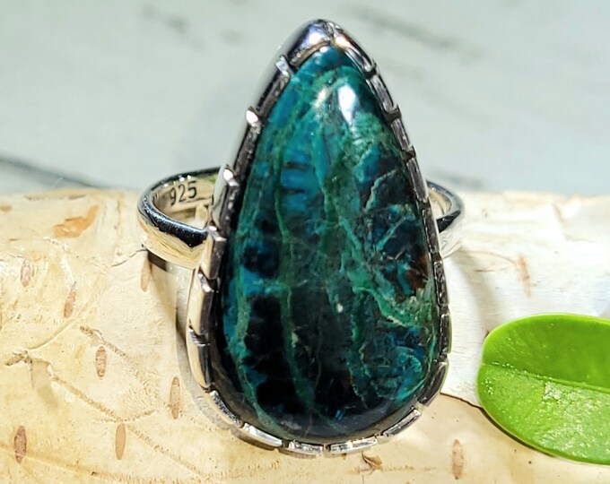 Statement Ring, Boho Ring, Shattuckite .925 Sterling Silver Ring Size 6.5, Statement Ring CD13