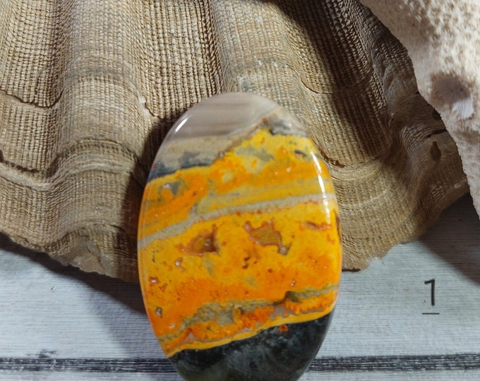 Bumble Bee Jasper or Eclipse Cabochon, Oval Shaped, Wire Wrapping, Weaving, Use as Pendant, Premium Grade , Gift for Her, GA01