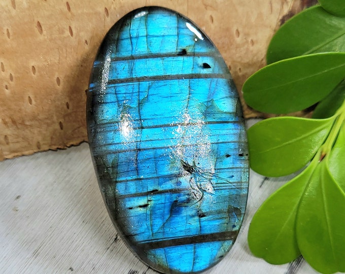 Natural Premium Grade Multi Flash Labradorite Oval Cabochons 69.5ct 1 Stone Wire Wrapping, Weaving, Pendant or Ring FP20