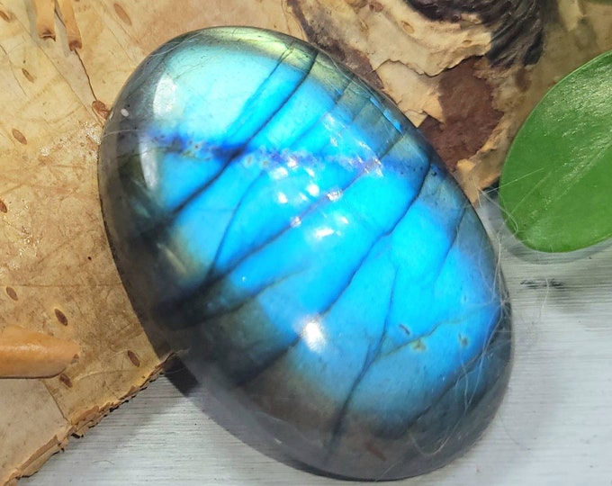 Blue Flash Labradorite Cabochon,Labradorite Oval Cabochon 45ct, Labradorite Cabochon,  Wire Wrapping, Weaving, Pendant, Collector DE01