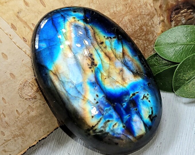 Natural Multi Color Fire Labradorite Oval Cabochon 35ct 7 Grams 31mm x 20mm Wire Wrapping, Weaving or Pendant, Collector CK21