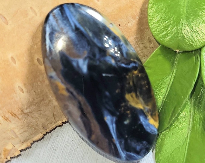 Pietersite Oval Cabochon, High Quality Pietersite Oval Cabochon, 22ct, Wire Wrapping, Weaving, Pendant, Gift for Her, FA42