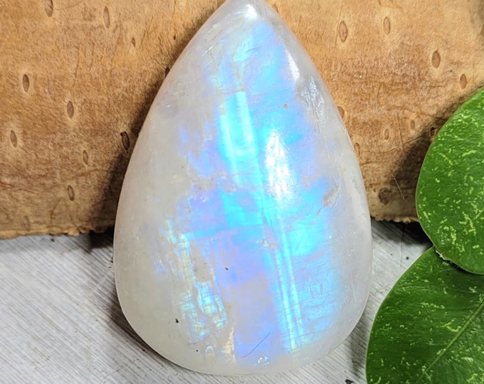 Rainbow Moonstone Cabochon, Moonstone Cabochon, Wire wrapping, Jewelry Making, Oval Cabochon Moonstone, FL07
