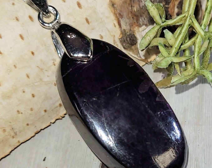 Purpurite Pendant, Purpurite Sterling Silver Pendant, Handmade Purpurite Pendant, Statement Pendant, Gift for Her, HA05, Premium Purpurite