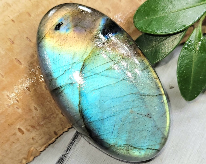 Multi Color Flash Labradorite Cabochon, Labradorite Oval Cabochon 69.50ct, Labradorite Cabochon,  Wire Wrapping, Weaving, Pendant, FN08
