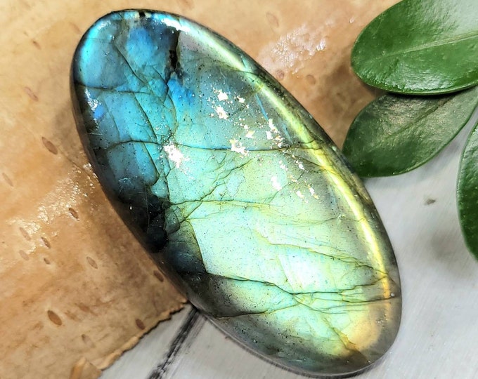 Multi Color Flash Labradorite Cabochon, Labradorite Oval Cabochon 51.50ct, Labradorite Cabochon,  Wire Wrapping, Weaving, Pendant, FN09