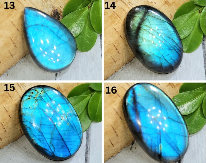Blue Labradorite Cabochon Bead, Blue Cabochon for wire wrapping, Blue Flash Labradorite Cabochons, Labradorite Cabochons A-3-15