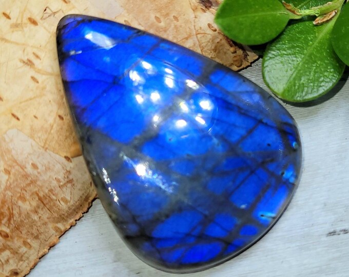 Blue Flash Labradorite Cabochon,Labradorite Pear Cabochon, Labradorite Cabochon,  Wire Wrapping, Weaving, Pendant, Collector DE38