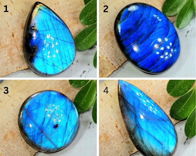 Blue Labradorite Cabochon Bead, Blue Cabochon for wire wrapping, Blue Flash Labradorite Cabochons, Labradorite Cabochons ML3