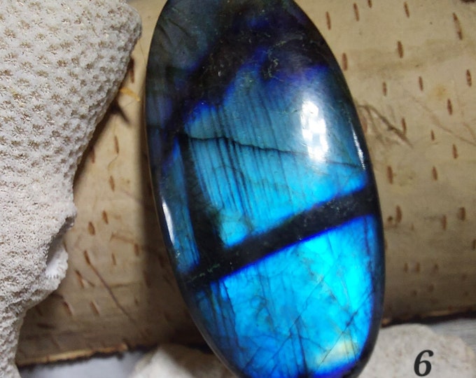 Blue Flash Labradorite Cabochon: 70ct Oval Stone for Wire Wrapping