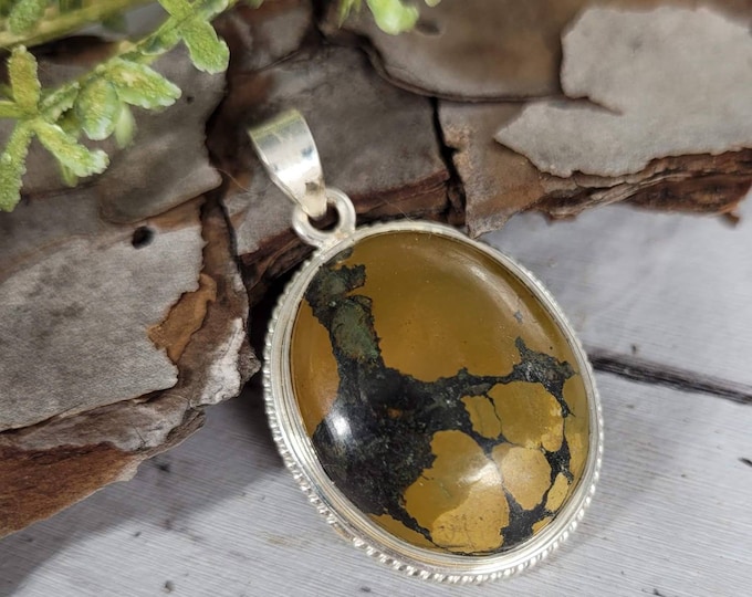 Natural AAA Premium Grade Tibet Turquoise .925 Sterling Silver Pendant Weighs 11 Grams measures 1 5/8" x  1" CY28.