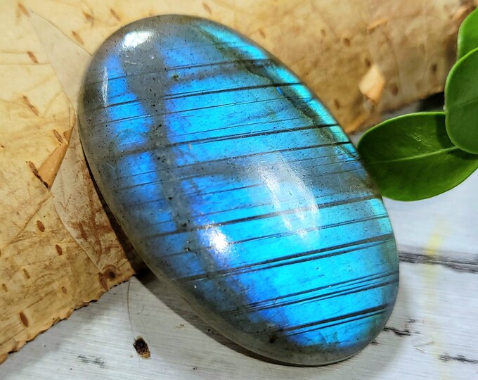 Blue Flash Labradorite Cabochon,Labradorite Oval Cabochon 60ct, Labradorite Cabochon,  Wire Wrapping, Weaving, Pendant, Collector DE46