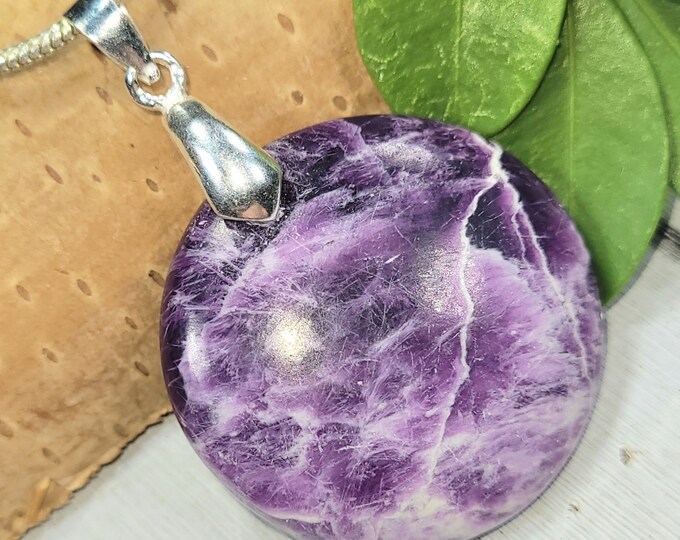 Kammererite Pendant, Kammererite Sterling Silver Pendant, Kammererite Handmade Sterling Silver Pendant, Statement Pendant, Gift for Her, FT
