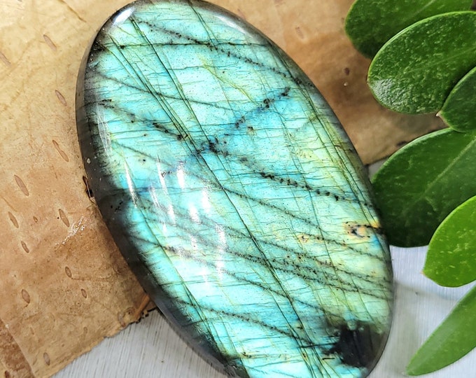 Natural Premium Grade Multi Flash Labradorite 71ct Oval Cabochons, Wire Wrapping Cabochon, Weaving, Pendant or Ring FX04